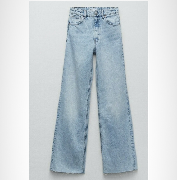 ZARA - HiRise Wide Leg Jeans - Picture 3 of 12